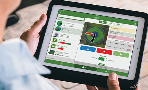 Maintaining your crops on a smart device.